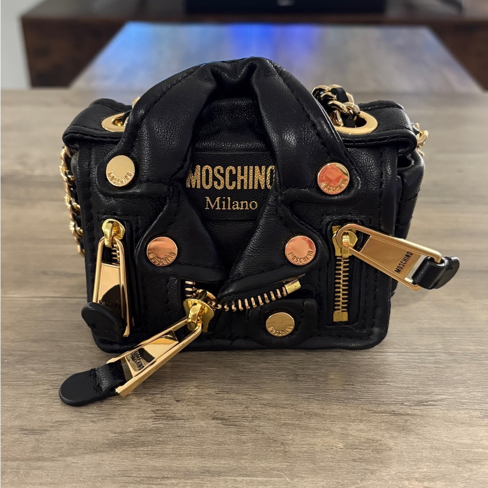 Moschino Black and Gold Women's Bag